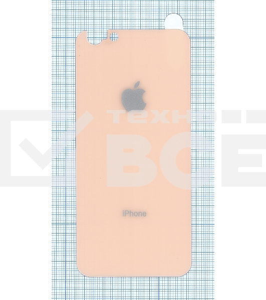 Защитное заднее стекло для iPhone 6/6S Plus золотистый