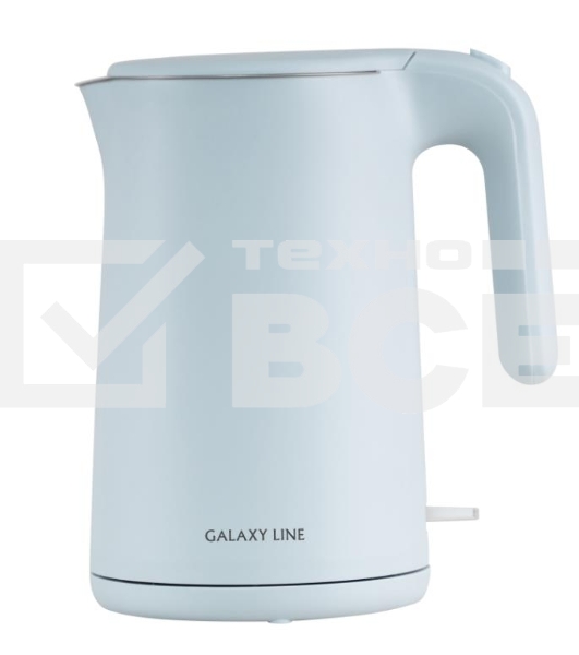 Чайник электрический Galaxy Line GL 0327, небесный, пластик, 1800 Вт, 1,5 л