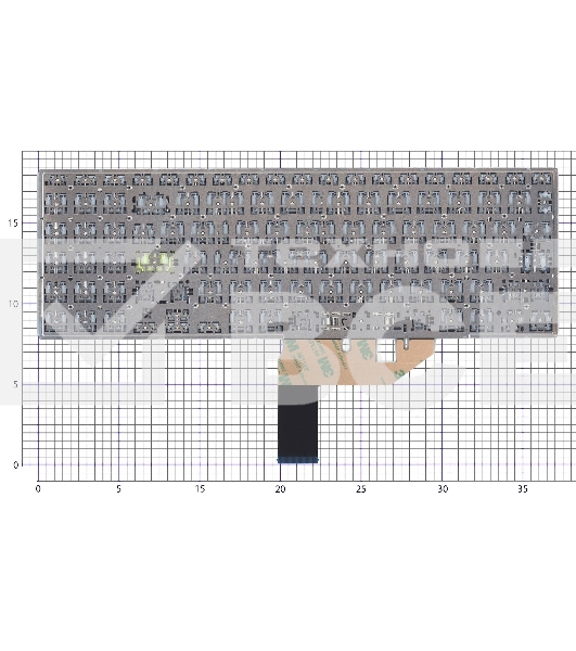 Клавиатура для ноутбука Asus VivoBook X513E серебристая