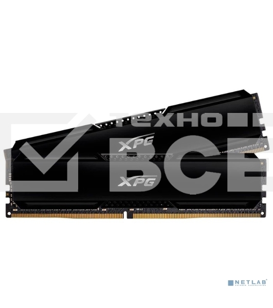 Оперативная память XPG Gammix D20, DDR4, 32GB (2x16GB), 3200MHz, CL16, UDIMM, с радиатором, черный