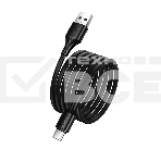 Кабель USB2.0 Hoco AM/Type-C, 3А, X120, 1м, черный, коробка, фото3
