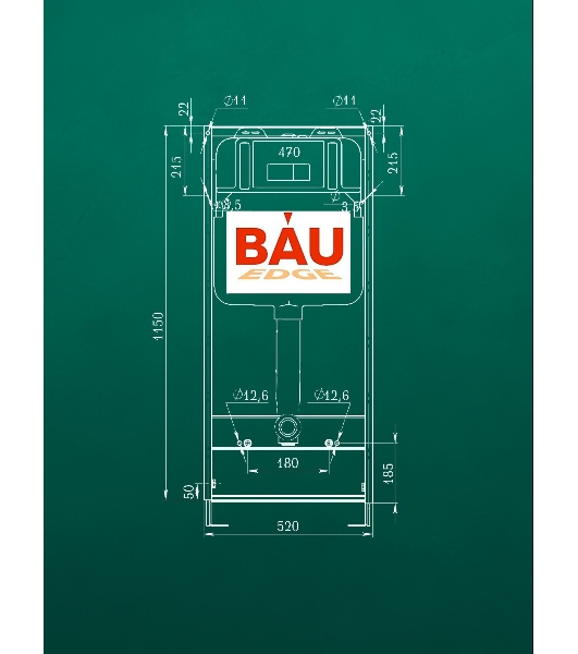 Комплект BAU 6 в 1: инсталляция BAU PRO, унитаз подвесной безободковый торнадо обратного потока Bau Dream 52х36 Hurricane-2, быстросъемное тонкое сиденье дюропласт микролифт,клавиша белая/вставка хром