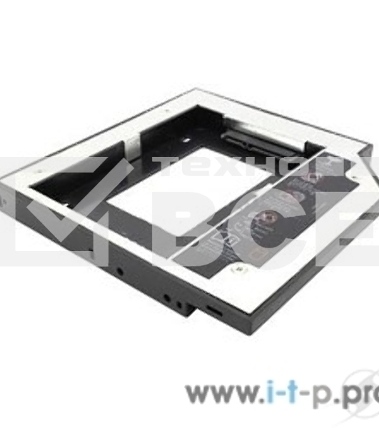 Адаптер оптибей Espada SS12 /optibay, hdd caddy/ SATA/miniSATA/SlimSATA/ 12,7мм для подключения HDD/SSD 2,5” к ноутбуку вместо DVD.(37642)