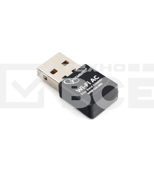 Сетевой двухдиапазонный Wi-Fi мини USB-адаптер Gembird 600 Мбит, USB, 802.11b/g/n/ac/а