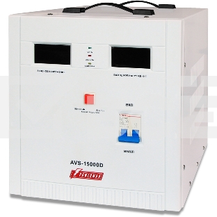 Стабилизатор напряжения Powerman AVS 15000D (15000ВА,50А,КПД 98%,циф. индикация вх./вых. напряж.)