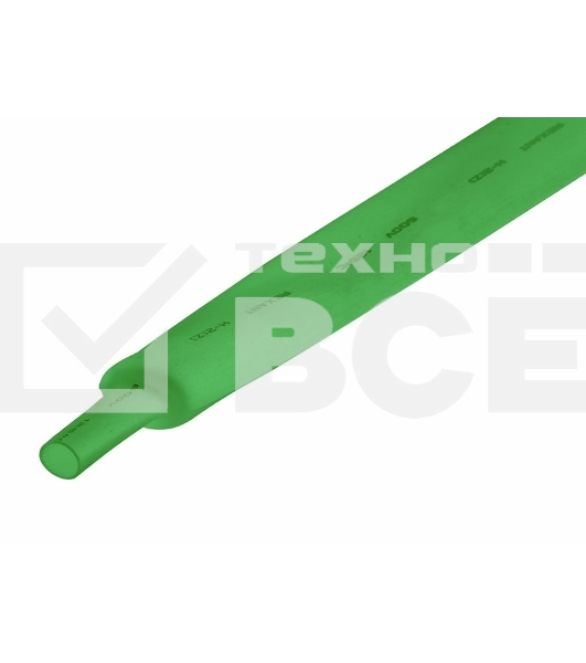 Термоусаживаемая трубка Rexant 22,0/11,0 мм, зеленая, упаковка 10 шт. по 1 м