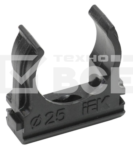 Держатель с защёлкой CF25 IEK черный CTA10D-CF25-K02-100