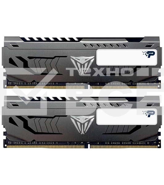 Оперативная память Patriot Viper Steel, DDR4, 16GB (2x8 GB), 3600 MHz, CL17, радиатор, чёрный