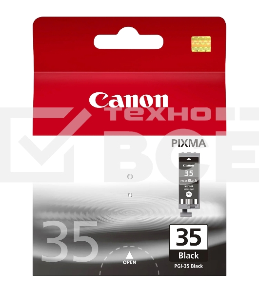 Картридж струйный Canon PGI-35Bk (1509B001) черный (9.30 мл, 200 стр.) для Canon PIXMA iP100, iP110