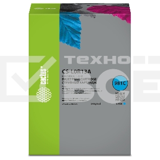 Картридж струйный Cactus CS-L0R13A (981C) голубой (240 мл) для HP PageWide Enterprise Color 556dn/556xh/Flow MFP586z