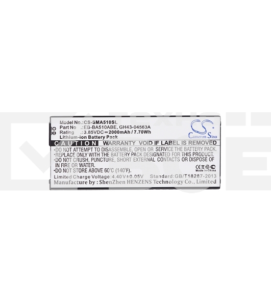 Аккумулятор CameronSinoCS-SMA510SL EB-BA510ABE для Samsung Galaxy A5 (2016) SM-A5103.85V / 2000mAh / 7.70Wh