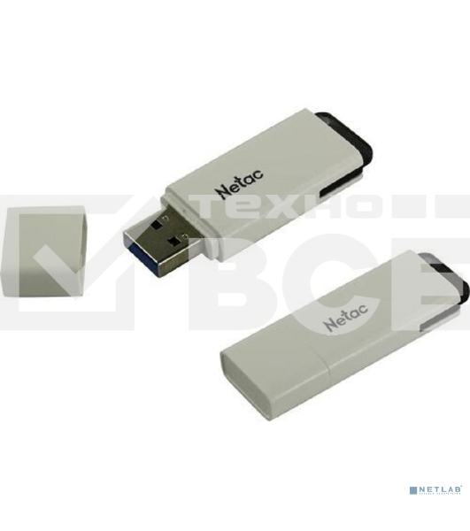 Флеш диск Netac U185 32Gb <NT03U185N-032G-30WH>, USB3.0, с колпачком, пластиковая белая