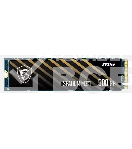 Накопитель SSD MSI 500GB SPATIUM M371 M.2(22x80mm), NVMe, PCIe 3.0 x4, 3D TLC, R/W 2200/1150, IOPs 60 000/200 000, TBW 110, DWPD 0.12