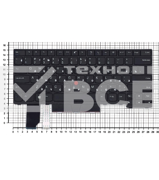 Клавиатура для ноутбука Lenovo ThinkPad L14 gen 1/2 черная