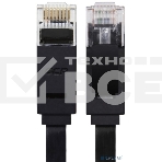 Патч-корд Greenconnect Патч-корд плоский прямой PROF 1.0m UTP медь, кат.6, черный, позолоченные контакты, 30 AWG, Premium ethernet high speed 10 Гбит/с, RJ45, T568B (GCR-LNC616-1.0m), фото3