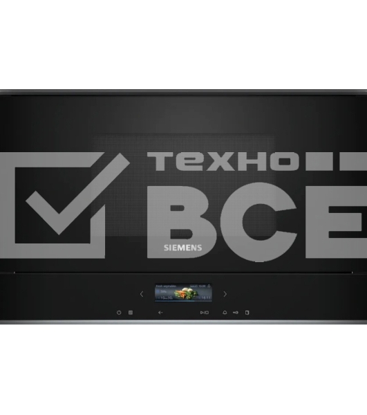 Микроволновая печь встраиваемая Siemens BF722L1B1 чёрный, 21 л, 900 Вт, переключатели - сенсор