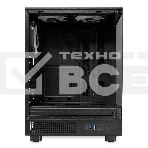 Компьютерный корпус  HSPD F510, Panoramic Mid Tower, черный, TG, 0.5 SPCC, 3x120mm ARGB ATX, mATX, mITX 180/280/160mm 1x2.5