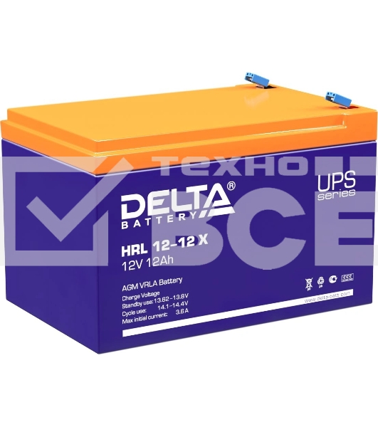 Батарея Delta HRL 12-12 X (12А\ч, 12В) свинцово- кислотный  аккумулятор