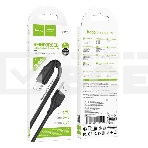 Кабель USB2.0 Hoco AM/Type-C, 3А, X120, 1м, черный, коробка, фото 1