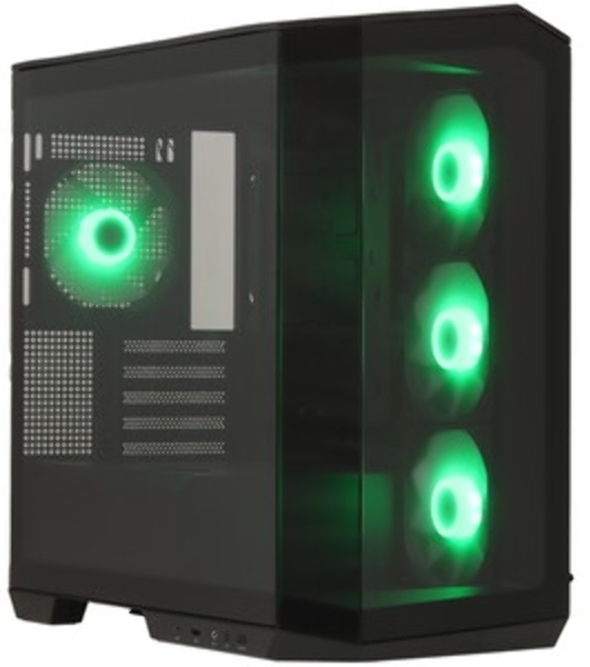 Компьютерный корпус без блока питания Case MSI MAG PANO M100R PZ, Mini-Tower, TG, 4x120мм ARGB, 1xUSB 3.2, 1xUSB 3.2 Type-C, mATX, mITX черный