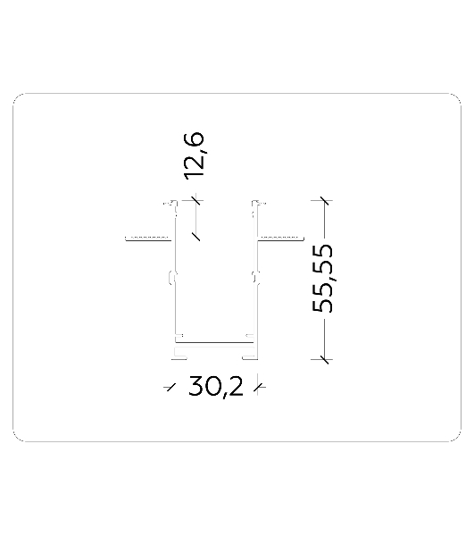 Шинопровод встраиваемый Ambrella light GL1010 BK черный IP20 220V 2000*62.5*56