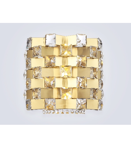 Настенный светильник Ambrella light LH41014/2 BS/CL латунь/прозрачный E14*2 max 40W 300*190*270