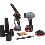Аккумуляторный бесщеточный НАБОР 2в1 PROFIPOWER ProfiSet-2D20 (Li-ion-2шт, 20B, 2.0Ач, 8', 0-30000об/мин, 4 насадки, в коробке, E0225, E0216) E0284, фото4