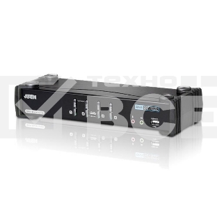 Переключатель KVM ATEN CS1784A-AT-G KVM+Audio+USB 2.0, 1 user USB+DVI => 4 cpu USB+DVI, со шнурами USB 4х1.8м., 2560x1600 60Hz DVI-D Dual Link/2048x