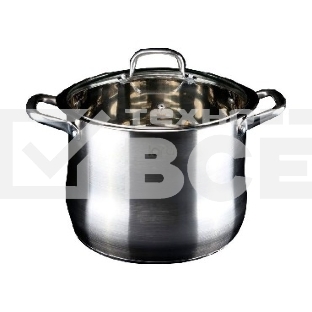 Кастрюля LARA LR02-45 19,0 л LR02-45 (нерж) 30x25 см, 19.0 л, капсулир индукц дно, крышка из стали