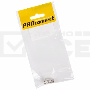 Разъем антенный на кабель, штекер F для кабеля RG-6, (1шт.) (пакет)  PROconnect