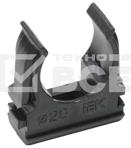 Держатель с защёлкой CF20 IEK черный CTA10D-CF20-K02-100