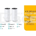 Бесшовный Mesh роутер TP-Link DECO P9 (2-PACK) AC1200 10/100/1000BASE-TX белый (упак.:2шт), фото5