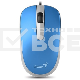 Мышь проводная Genius DX-120 голубой, 1000 dpi, USB, кнопки - 3