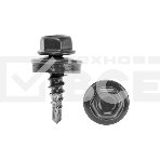 Саморез кровельный 4,8х19, окрашенный RAL 7024, короб (250 шт/уп) KRANZ, фото 1