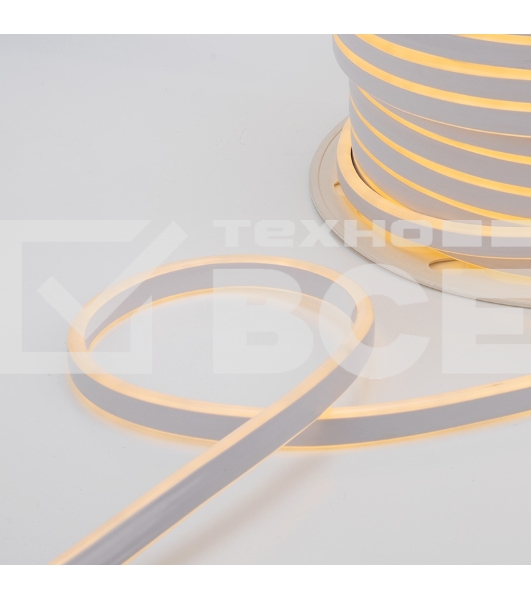 Гибкий неон SMD 8х16мм, двухсторонний, 24В, теплый белый, 120 LED/м, 50м NEON-NIGHT