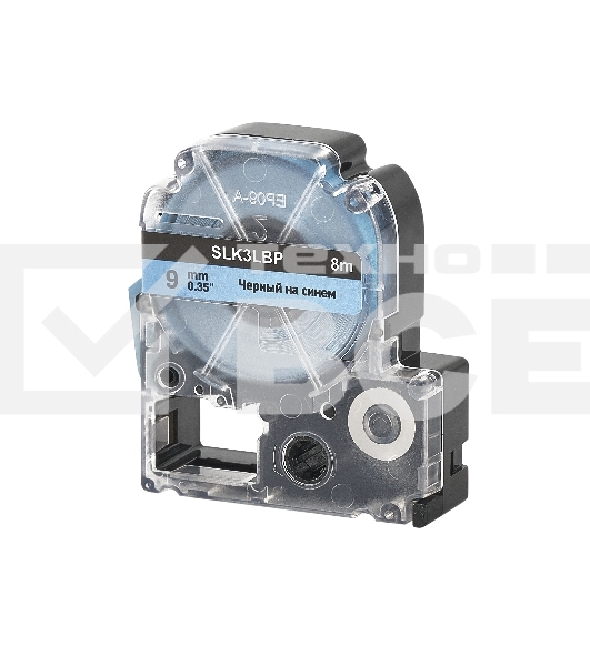 Кассета с лентой S'OK by Sakura Printing K3LBP для Epson, черный на синем, 9мм/8м