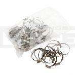 Хомуты Сибртех нержав. сталь, стандартное болтовое крепление 40-60 мм, ширина 9 мм, 50 шт., фото2