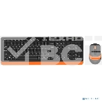 Клавиатура + мышь A4Tech Fstyler FG1010 клав:черный/оранжевый мышь:черный/оранжевый USB беспроводная Multimedia, фото2