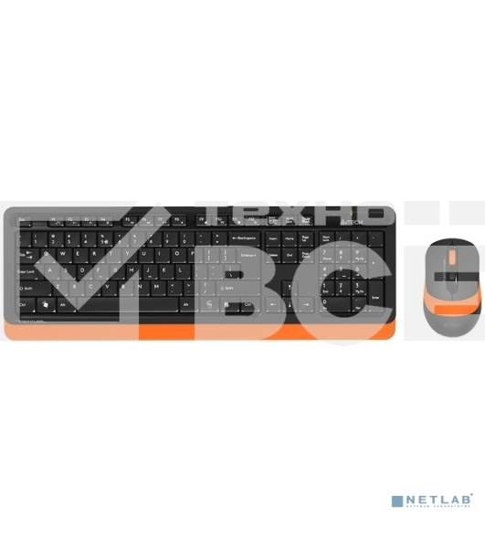 Клавиатура + мышь A4Tech Fstyler FG1010 клав:черный/оранжевый мышь:черный/оранжевый USB беспроводная Multimedia