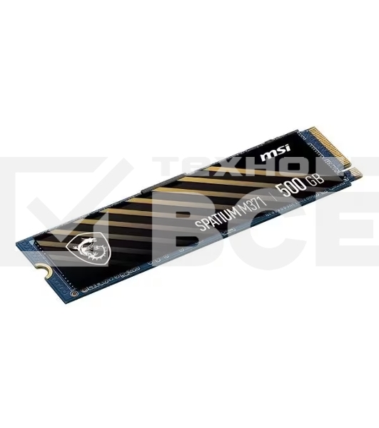 Накопитель SSD MSI 500GB SPATIUM M371 M.2(22x80mm), NVMe, PCIe 3.0 x4, 3D TLC, R/W 2200/1150, IOPs 60 000/200 000, TBW 110, DWPD 0.12