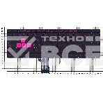 Клавиатура для ноутбука Asus ROG GL502VM черная без рамки с фиолетовой подсветкой, фото2