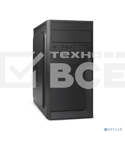Корпус Minitower ExeGate EX291141RUS BAA-105-01AAA400 (mATX, БП AAA400 с вент. 8см, 2*USB, аудио, черный)