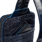 Рюкзак слинг мужской Piquadro Blue Square CA6589B2/BLU2, кожа, темно-синий, фото13