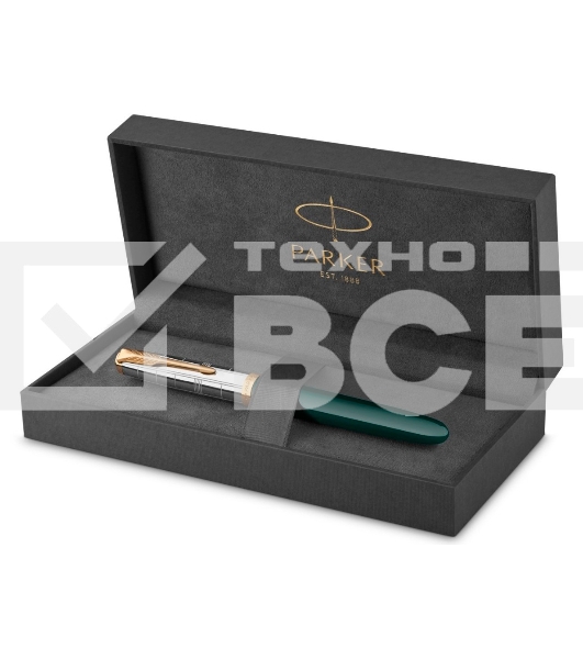 Ручка перьевая Parker 51 Premium (CW2169074) Forest Green GT F сталь нержавеющая подар.кор.
