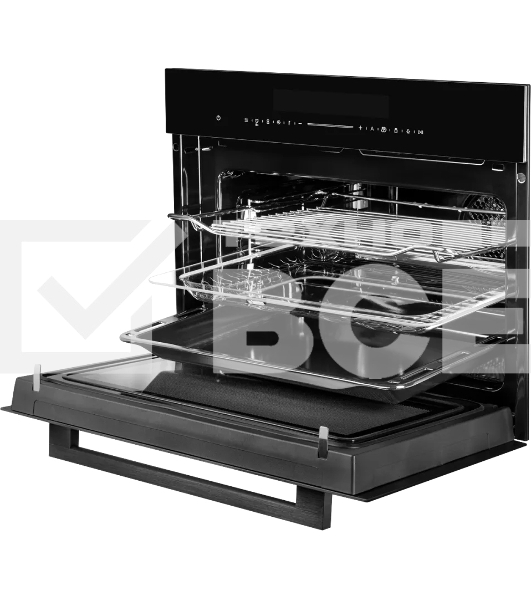 Встраиваемый духовой шкаф Kuppersberg KHT 616 Black компактный, ШхВхГ: 59.5х45.4х56.5 см, 50 л, А+, гидролизная очистка, черный цвет