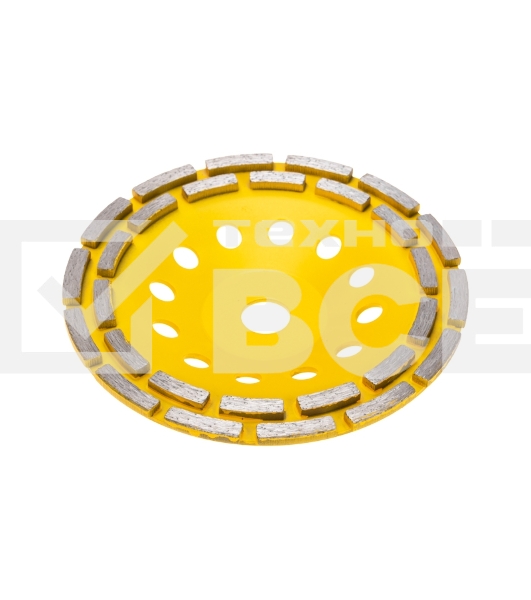 Чашка алмазная шлифовальная Kranz двухрядная, 180х22,2 мм