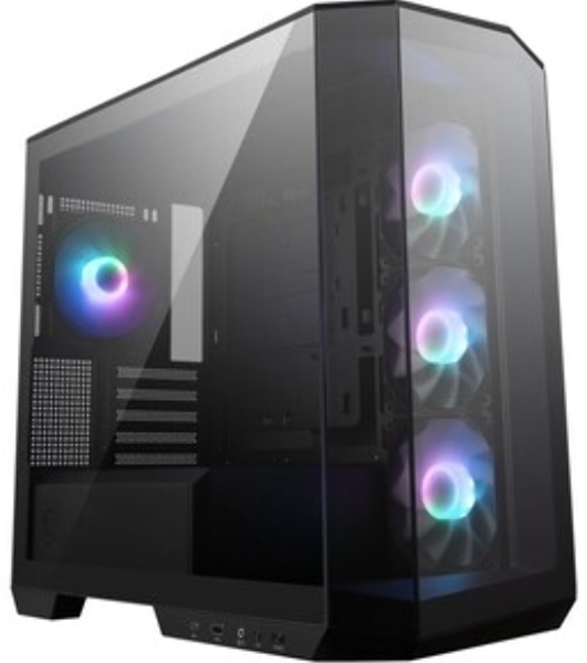 Компьютерный корпус без блока питания Case MSI MAG PANO M100R PZ, Mini-Tower, TG, 4x120мм ARGB, 1xUSB 3.2, 1xUSB 3.2 Type-C, mATX, mITX черный