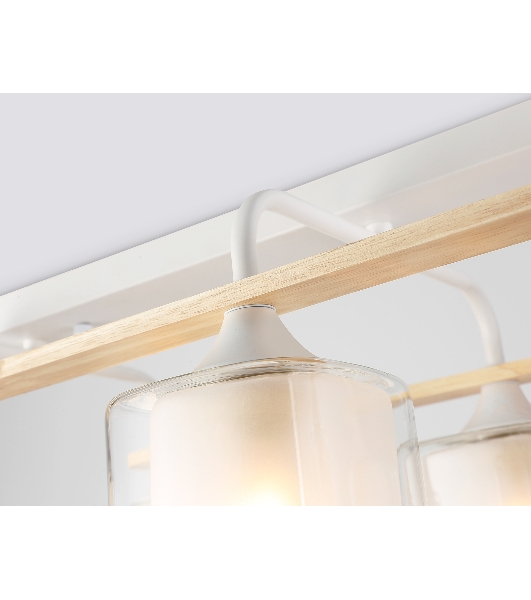 Светильник Ambrella light TR3033247/6 WH/WD белый/дерево E27/6 max 60W 580*340*245
