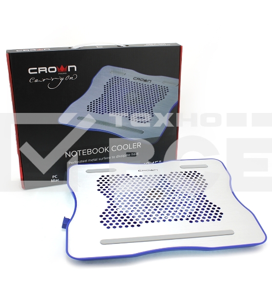 Аксессуар к ноутбуку CROWN Подставка для ноутбука CMLC-1001 silver&blue (до 15,6