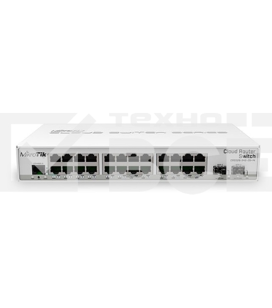 Коммутатор Mikrotik CRS326-24G-2S+IN with 800 MHz CPU, 512MB RAM, 24xGigabit LAN, 2xSFP+ cages, RouterOS L5 or SwitchOS (dual boot), desktop case, PSU